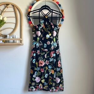 Venus Colorful Floral Embroidered Dress